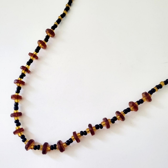 Faceted Amber Necklace - Picture 2 of 3